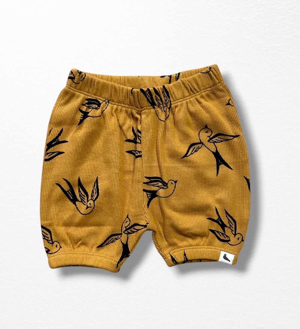 NWT Turtledove London Organic Ribbed Shorts, 0-3 Months